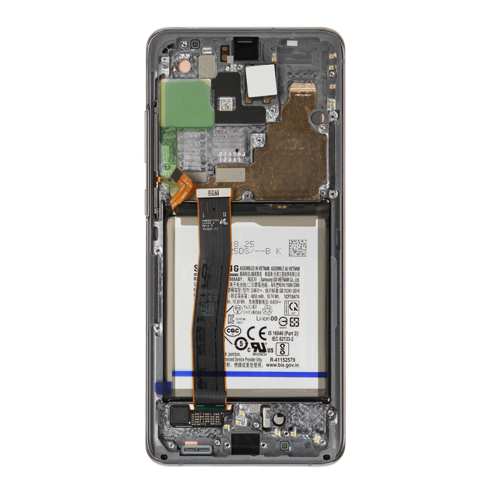 Módulo Pantalla Display incl. battery (Original) - Cosmic Grey, Samsung Galaxy S20 Ultra; SM-G988B Original Service Pack GH82-31208B