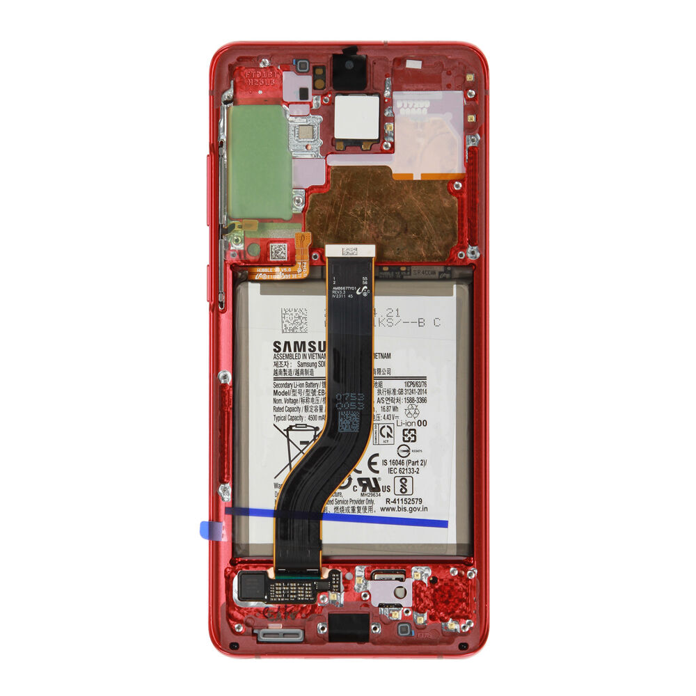 Módulo Pantalla Display incl. battery (Original) - Aura Red, Samsung Galaxy S20 Plus; SM-G986B Original Service Pack GH82-31430G