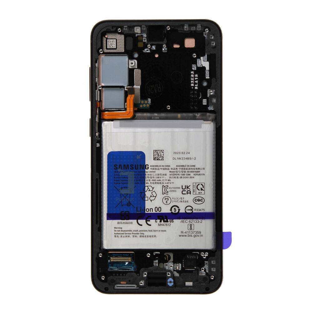 Módulo Pantalla Display incl. battery (Original) - Graphite, Samsung Galaxy S23 Plus; SM-S916B Original Service Pack GH82-30478E