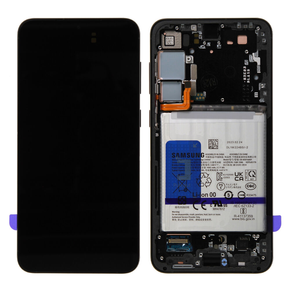 Módulo Pantalla Display incl. battery (Original) - Graphite, Samsung Galaxy S23 Plus; SM-S916B Original Service Pack GH82-30478E