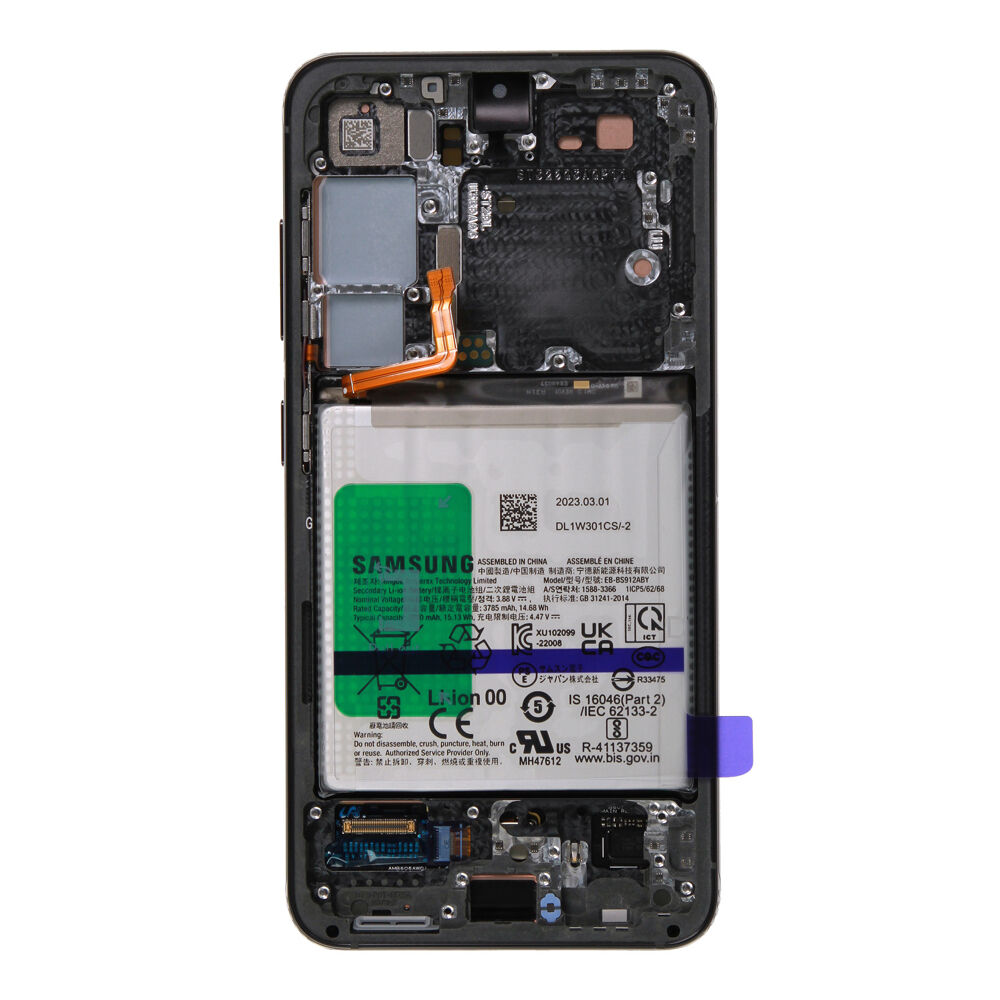 Módulo Pantalla Display incl. battery (Original) - Green, Samsung Galaxy S23; SM-S911B Original Service Pack GH82-30482C