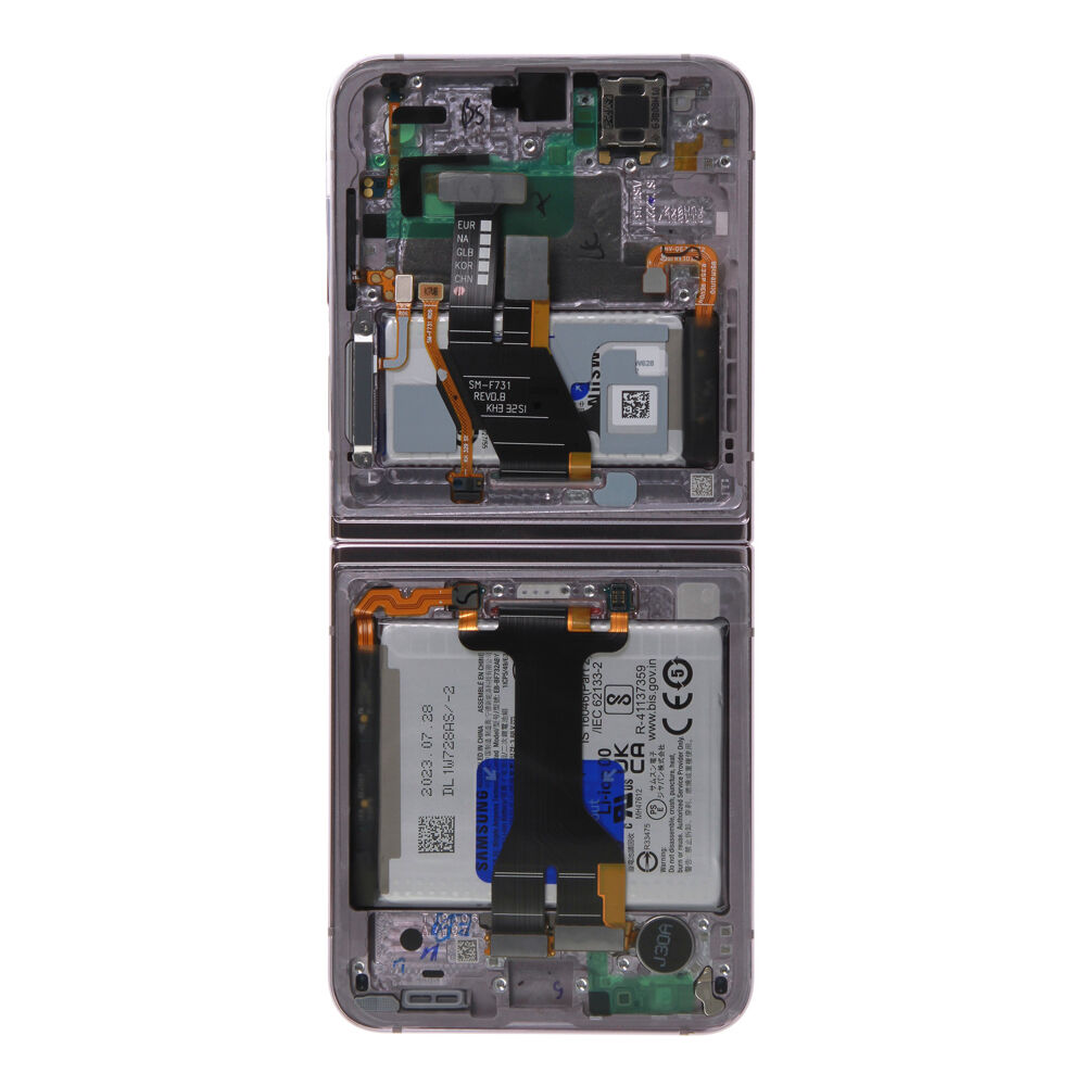 Módulo Pantalla Display OLED incl. Battery (Original) - Lavender, Samsung Galaxy Z Flip5; SM-F731 Original Service Pack GH82-31830C