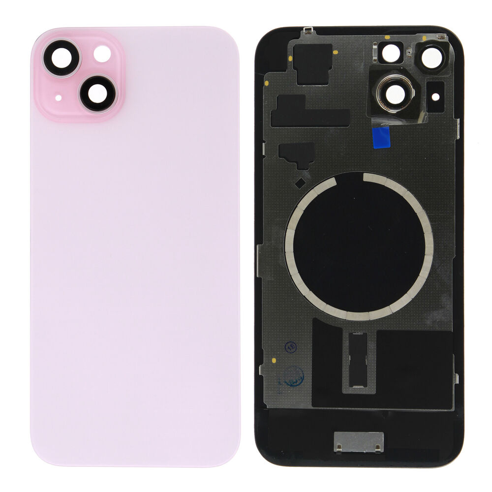 Rear Cover kit (excl. Logo) - Pink, For iPhone 15 Plus