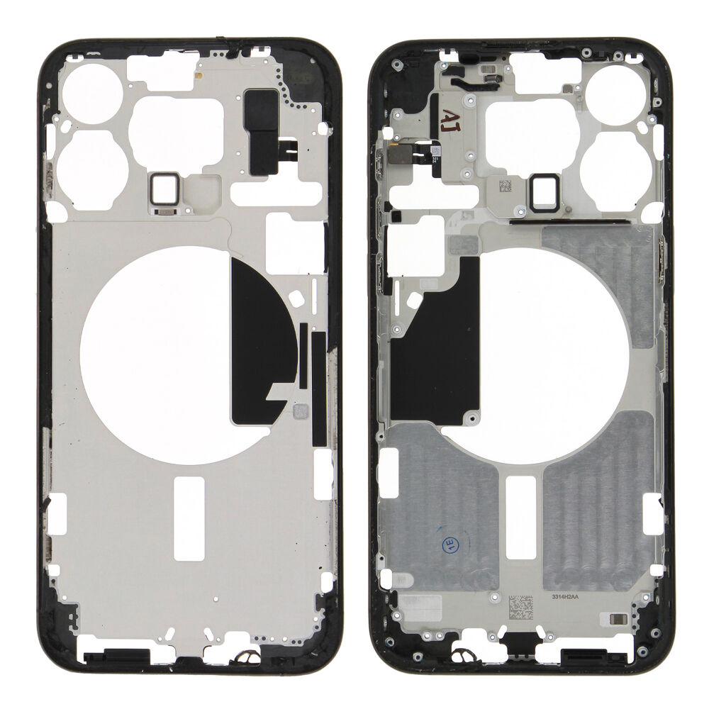 Rear Cover kit (excl. Logo) - Black, For iPhone 15 Pro Max