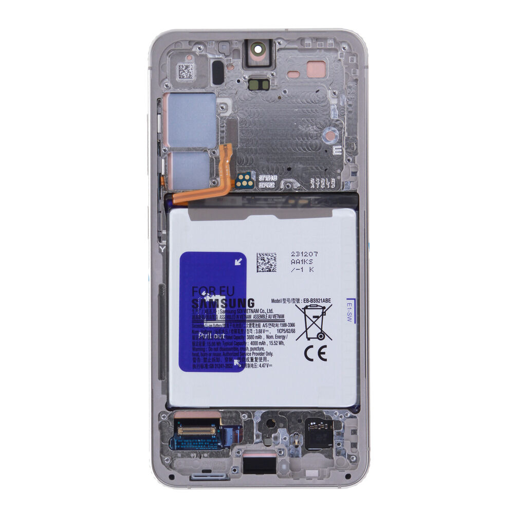 Módulo Pantalla Display incl. battery (Original) - Amber Yellow, Samsung Galaxy S24; SM-S921B Original Service Pack GH82-33289D