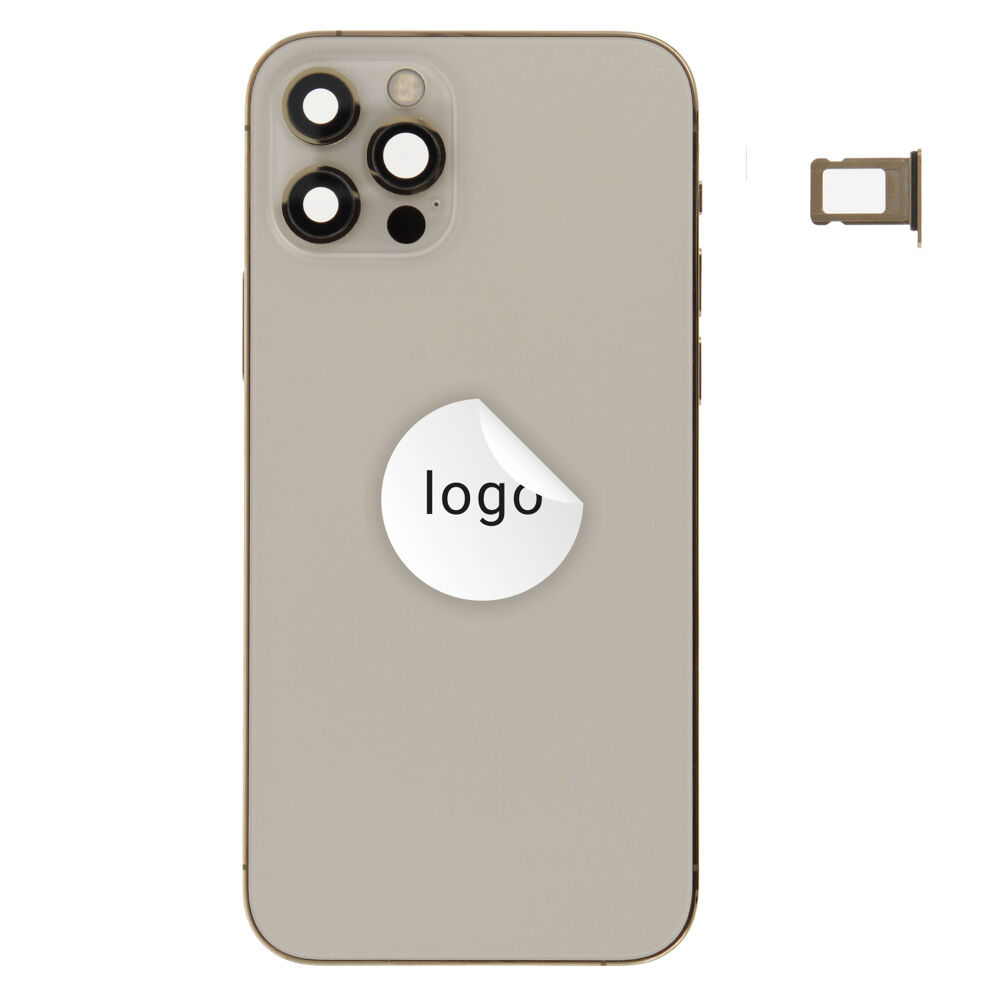 Rear Cover (Pulled A) incl. small parts - Gold, For iPhone 12 Pro