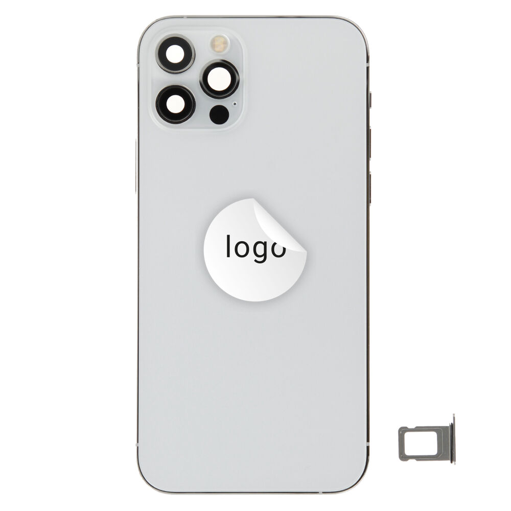 Rear Cover (Pulled A) incl. small parts - Silver, For iPhone 12 Pro