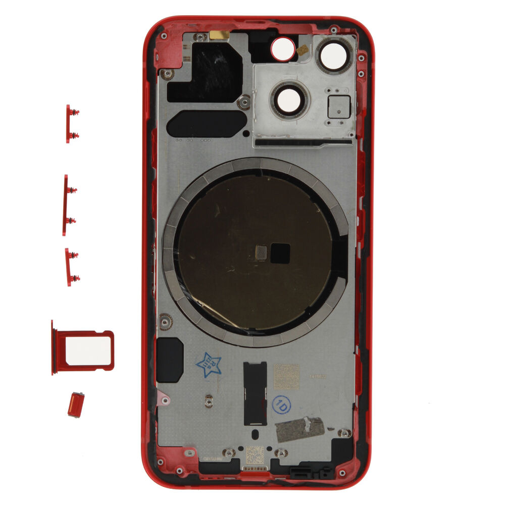 Rear Cover (Pulled A) excl. small parts - Red, For iPhone 13 mini
