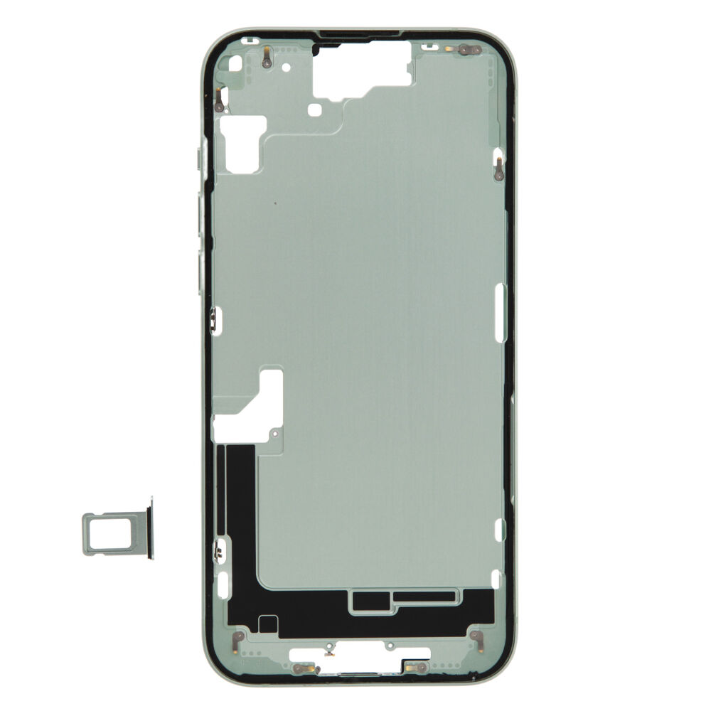 Middle Frame (Pulled A) excl. small parts - Green, For iPhone 15 Plus