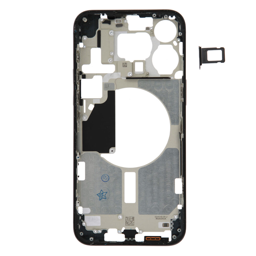 Middle Frame (Pulled A) excl. small parts - Blue, For iPhone 15 Pro Max