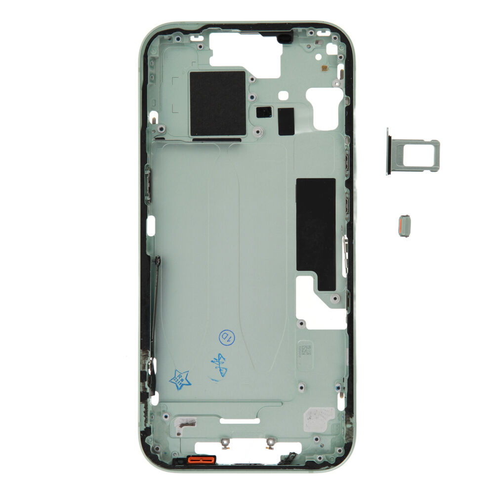 Middle Frame (Pulled A) excl. small parts - Green, For iPhone 15