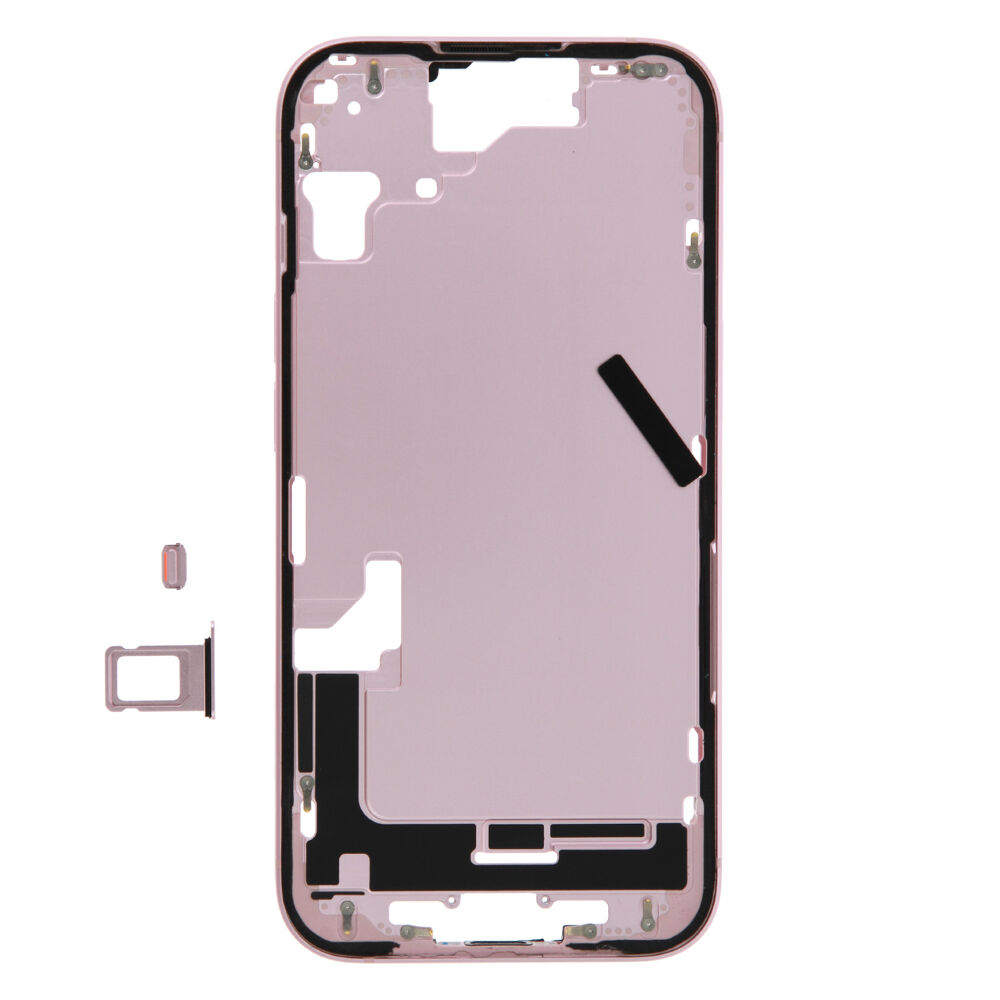 Middle Frame (Pulled A) excl. small parts - Pink, For iPhone 15