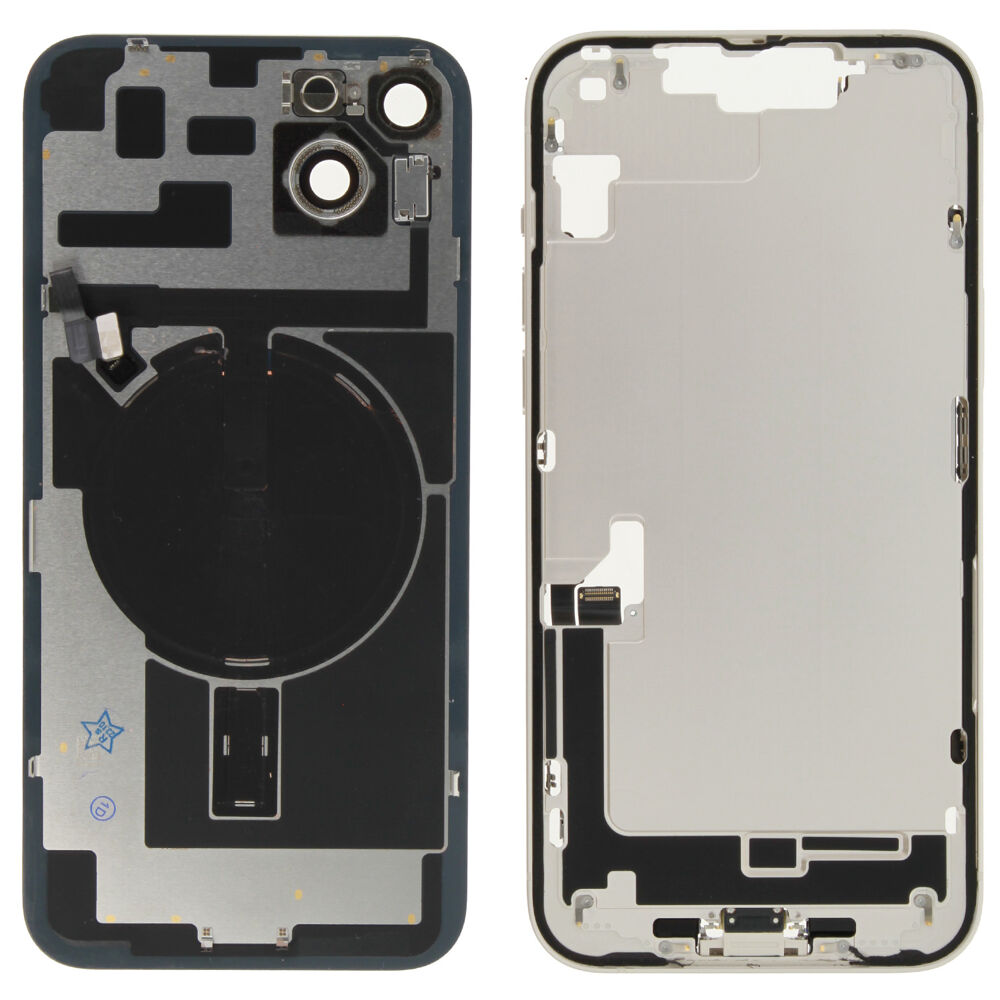 Rear Cover (Pulled A) incl. small parts - White, For iPhone 14 Plus