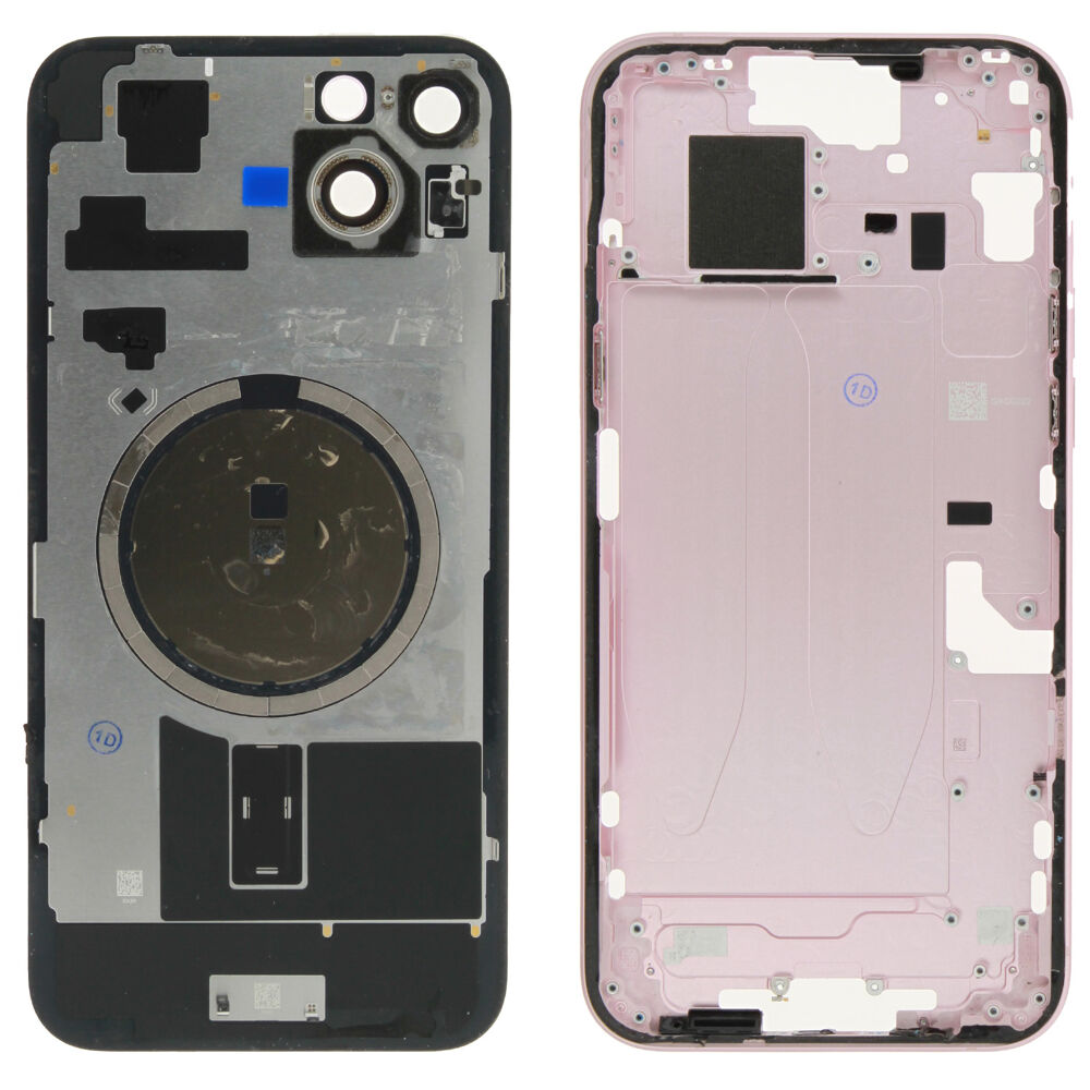 Rear Cover (Pulled A) excl. small parts - Pink, For iPhone 15 Plus