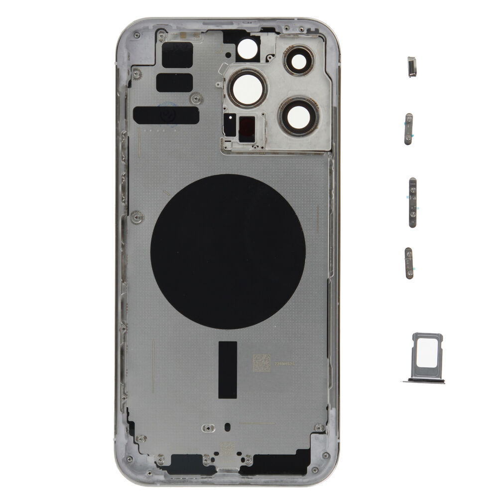 Rear Cover (excl. Logo) - Silver, For iPhone 14 Pro Max