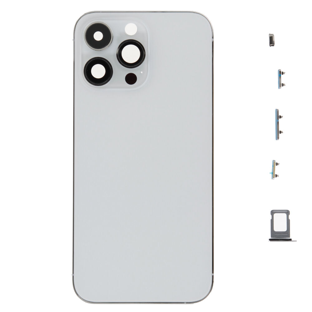 Rear Cover (excl. Logo) - Silver, For iPhone 14 Pro Max