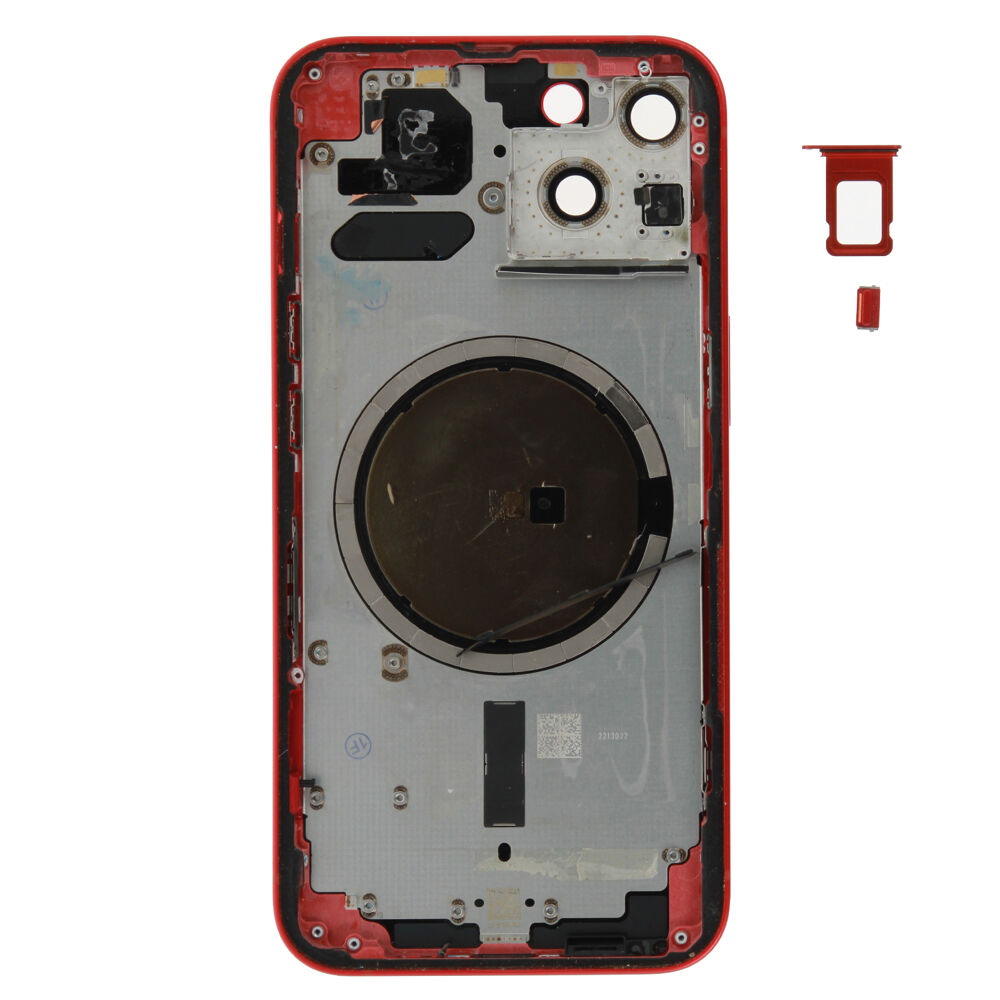 Rear Cover (Pulled A) excl. small parts - Red, For iPhone 13