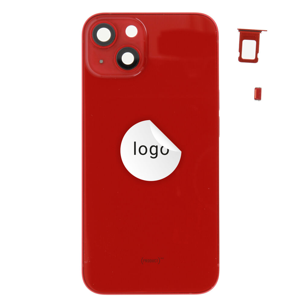 Rear Cover (Pulled A) excl. small parts - Red, For iPhone 13