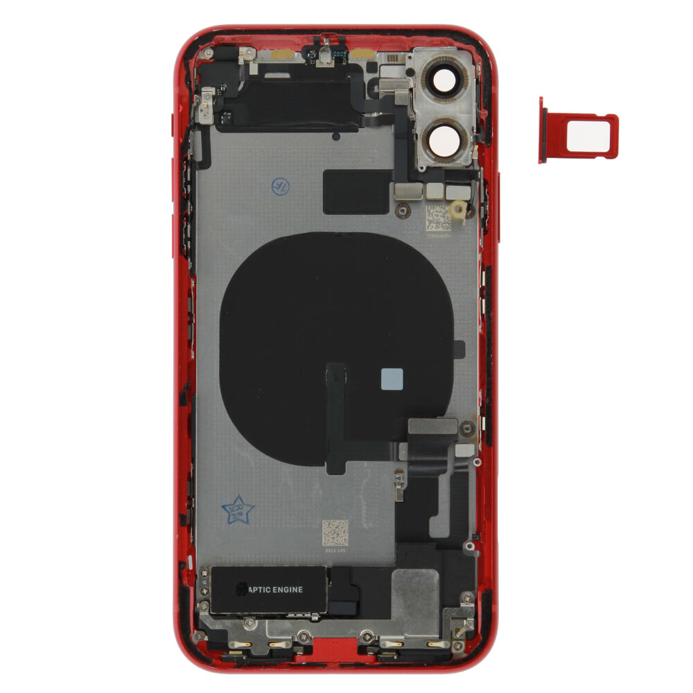Rear Cover (Pulled A) incl. small parts - Red, For iPhone 11