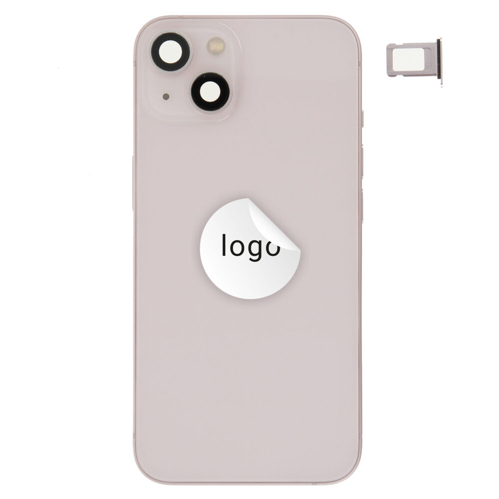 Rear Cover (Pulled A) incl. small parts - Pink, For iPhone 13