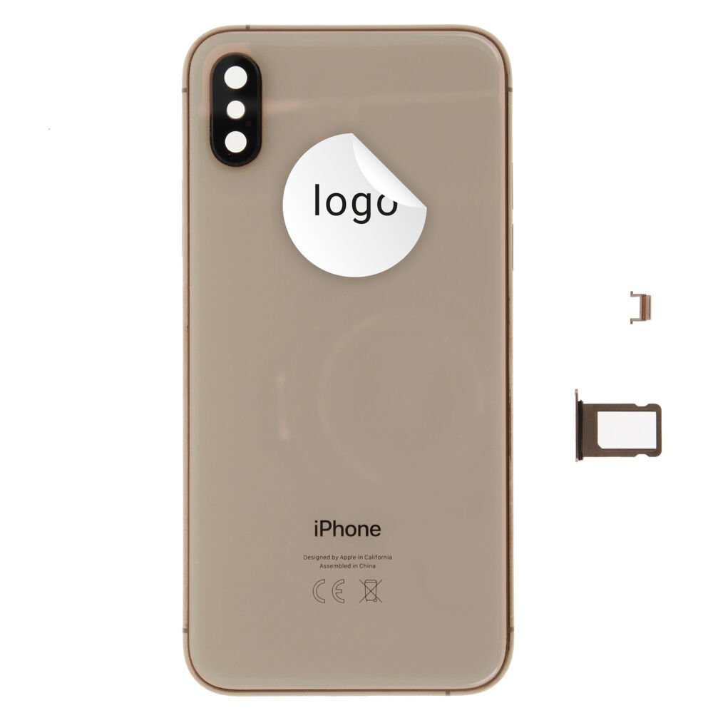 Rear Cover (Pulled A) excl. small parts - Gold, For iPhone XS