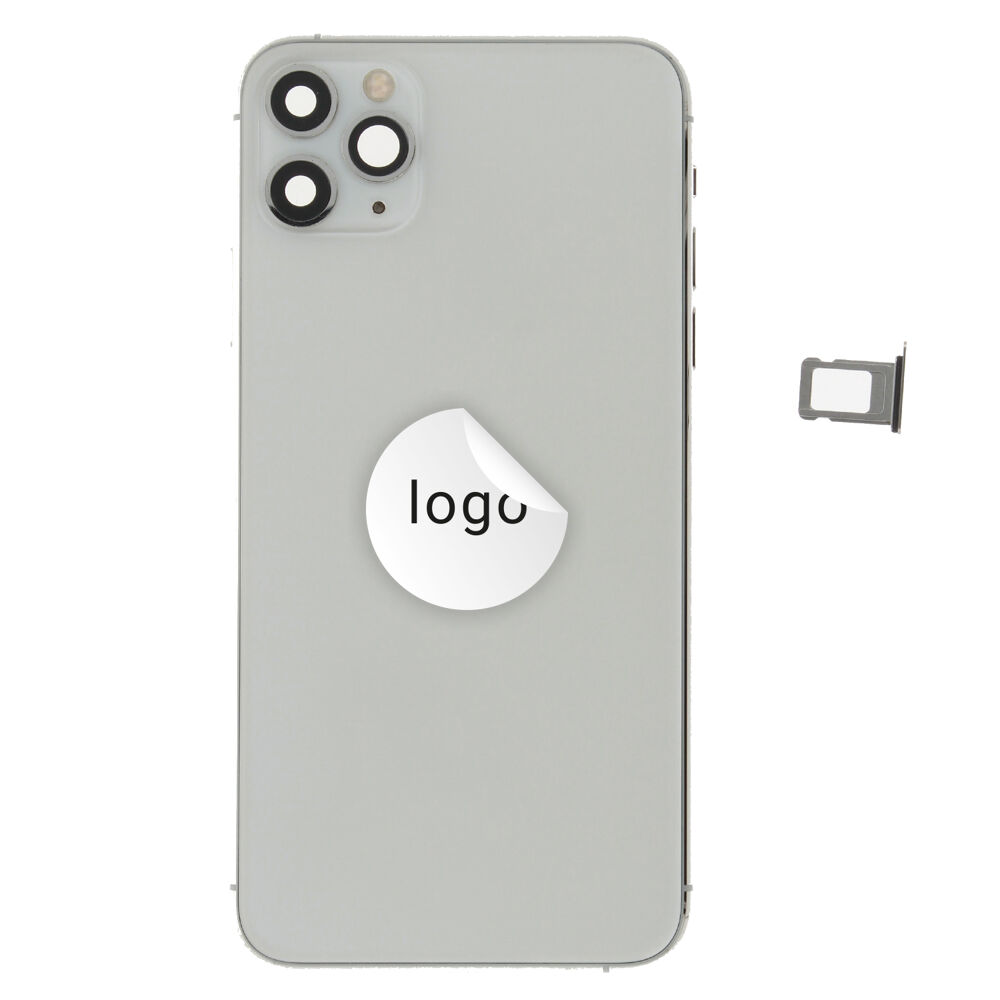 Rear Cover (Pulled B) incl. small parts - Silver, For iPhone 11 Pro Max