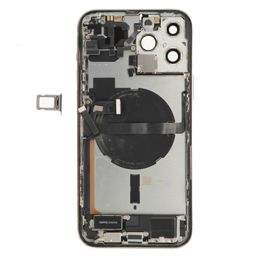 Rear Cover (Pulled A) incl. small parts - Silver, For iPhone 13 Pro Max