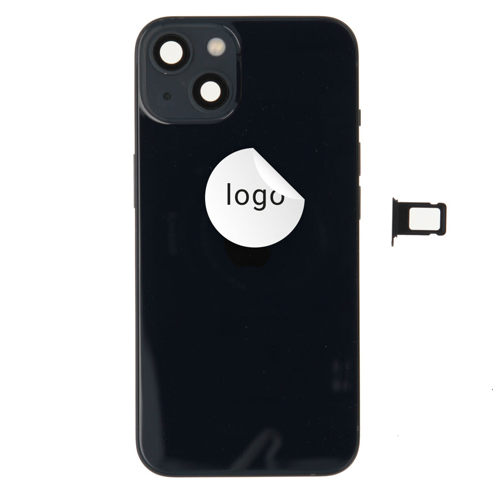 Rear Cover (Pulled A) incl. small parts - Black, For iPhone 13
