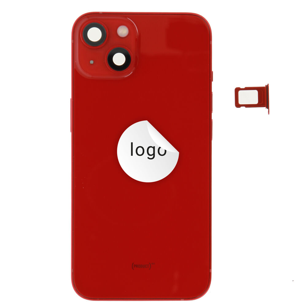 Rear Cover (Pulled A) incl. small parts - Red, For iPhone 13