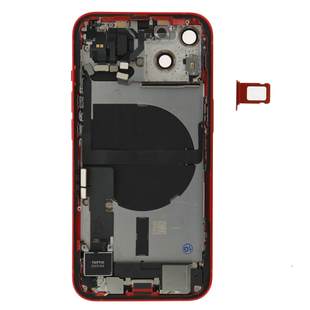 Rear Cover (Pulled B) incl. small parts - Red, For iPhone 13