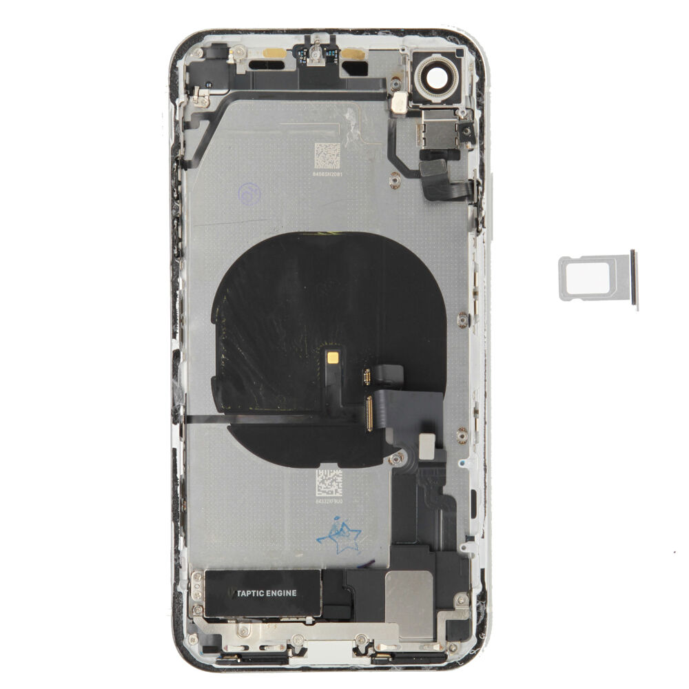 Rear Cover (Pulled A) incl. small parts - White, For iPhone XR