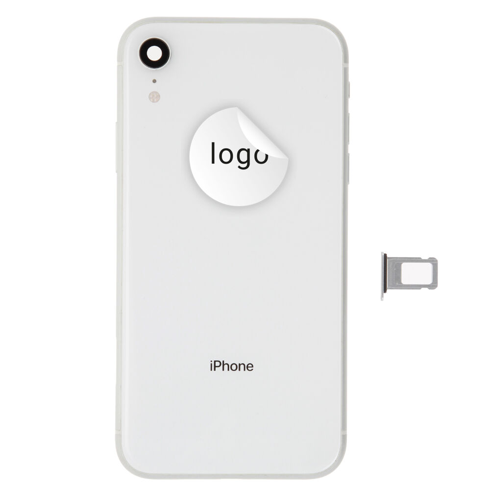 Rear Cover (Pulled C) incl. small parts - White, For iPhone XR