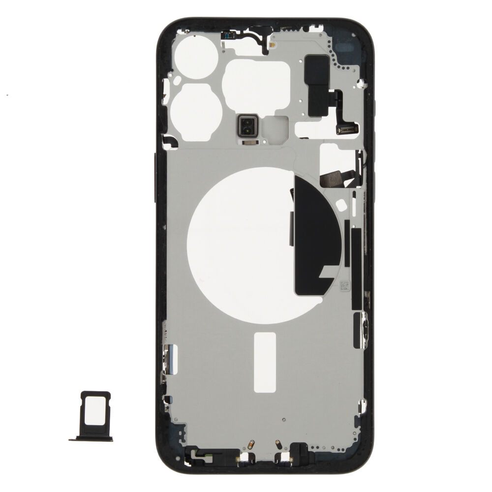Middle Frame (Pulled A) incl. small parts - Blue, For iPhone 15 Pro Max