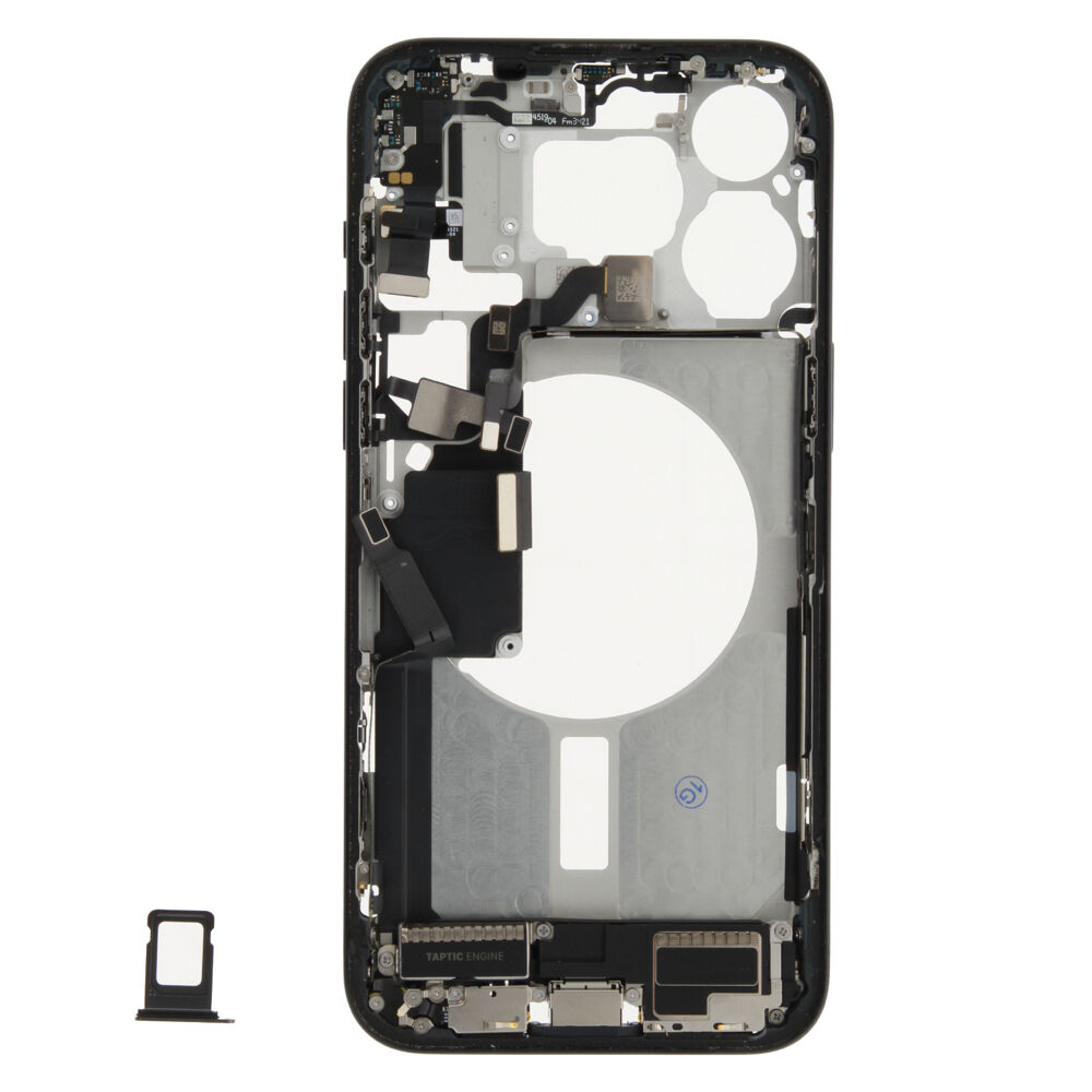 Middle Frame (Pulled B) incl. small parts - Blue, For iPhone 15 Pro Max