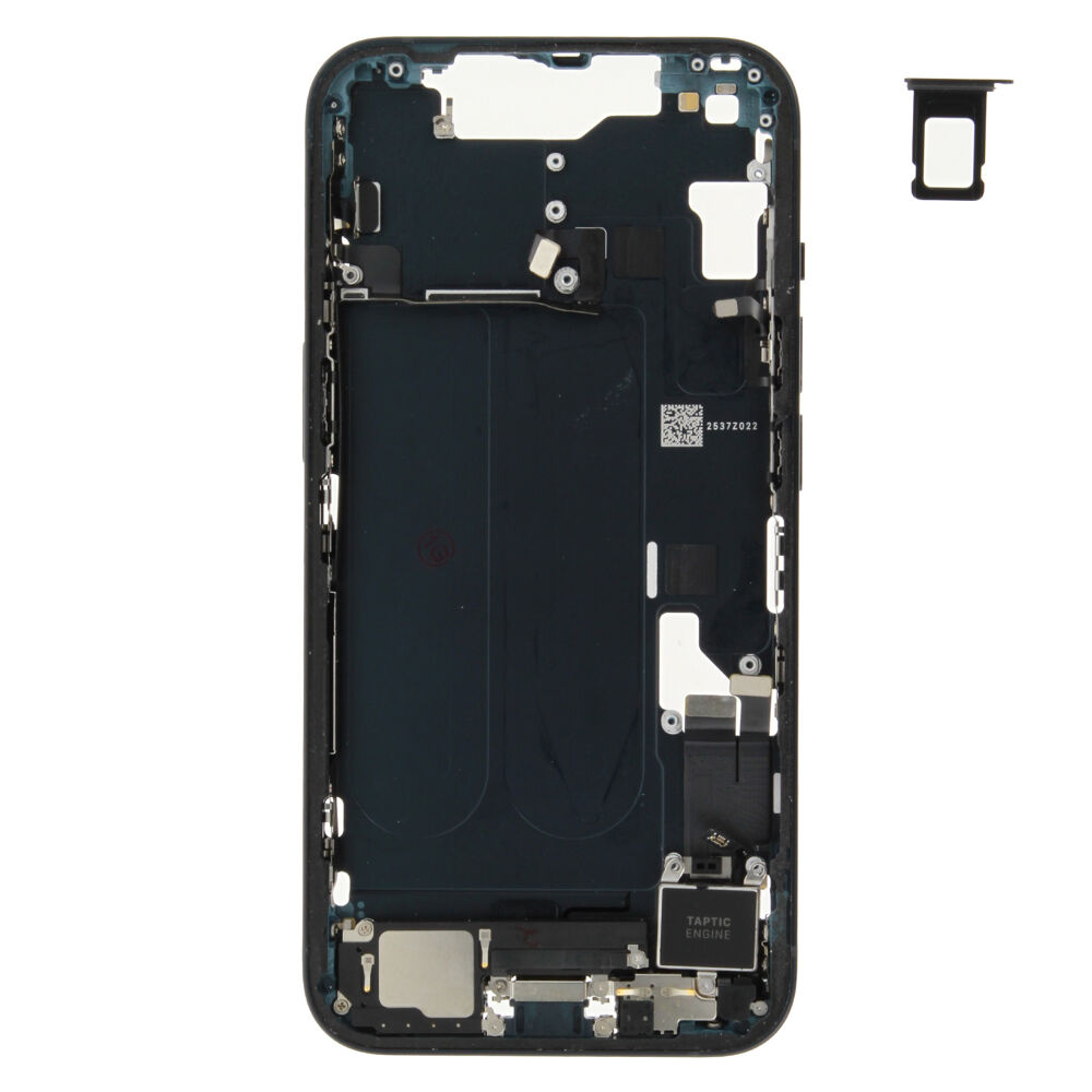 Middle Frame (Pulled B) incl. small parts - Black, For iPhone 14