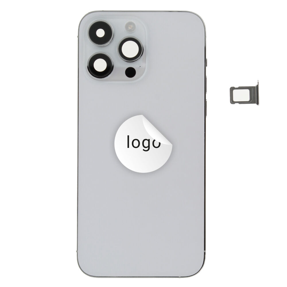 Rear Cover (Pulled B) incl. small parts - Silver, For iPhone 14 Pro Max