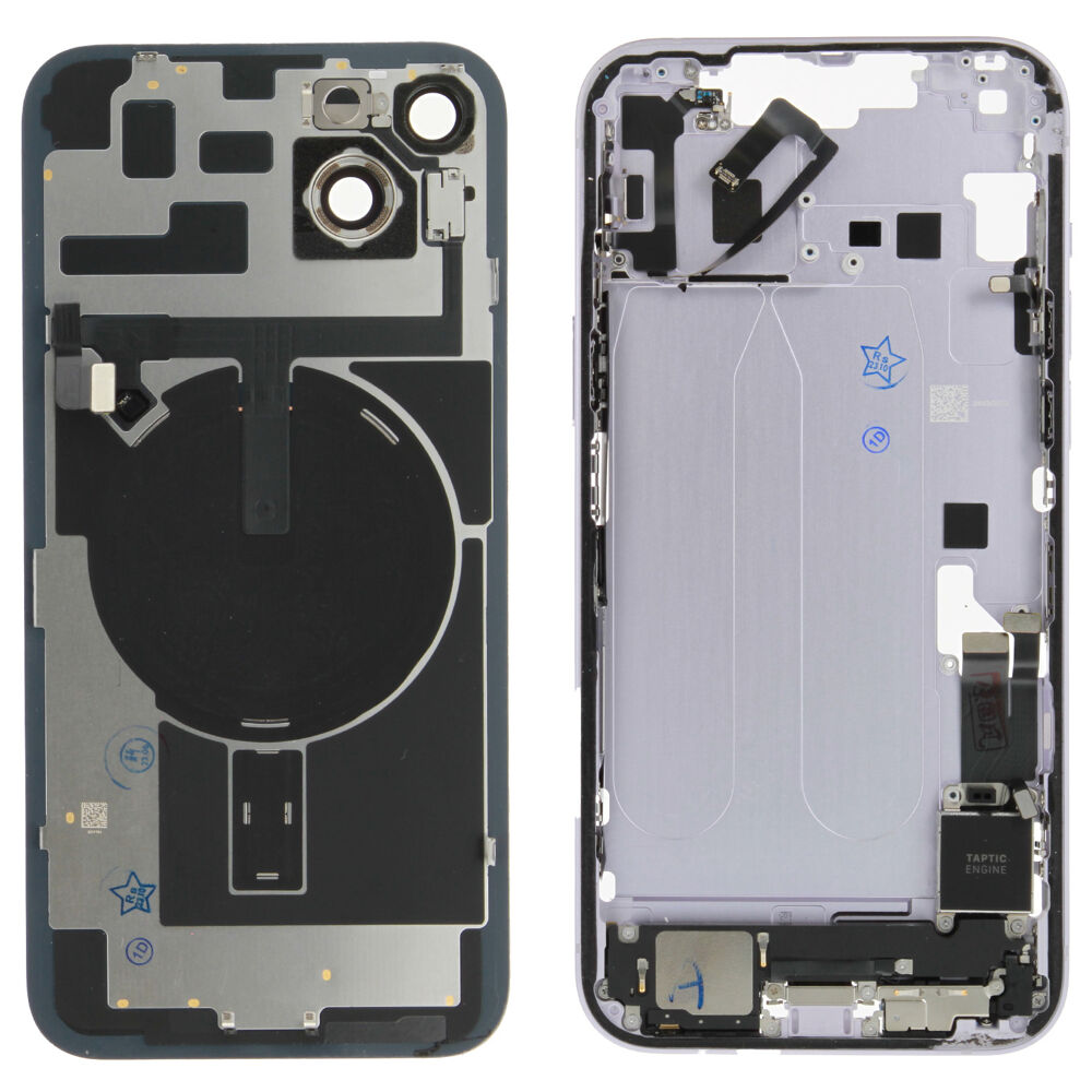 Rear Cover (Pulled C) incl. small parts - Purple, For iPhone 14 Plus