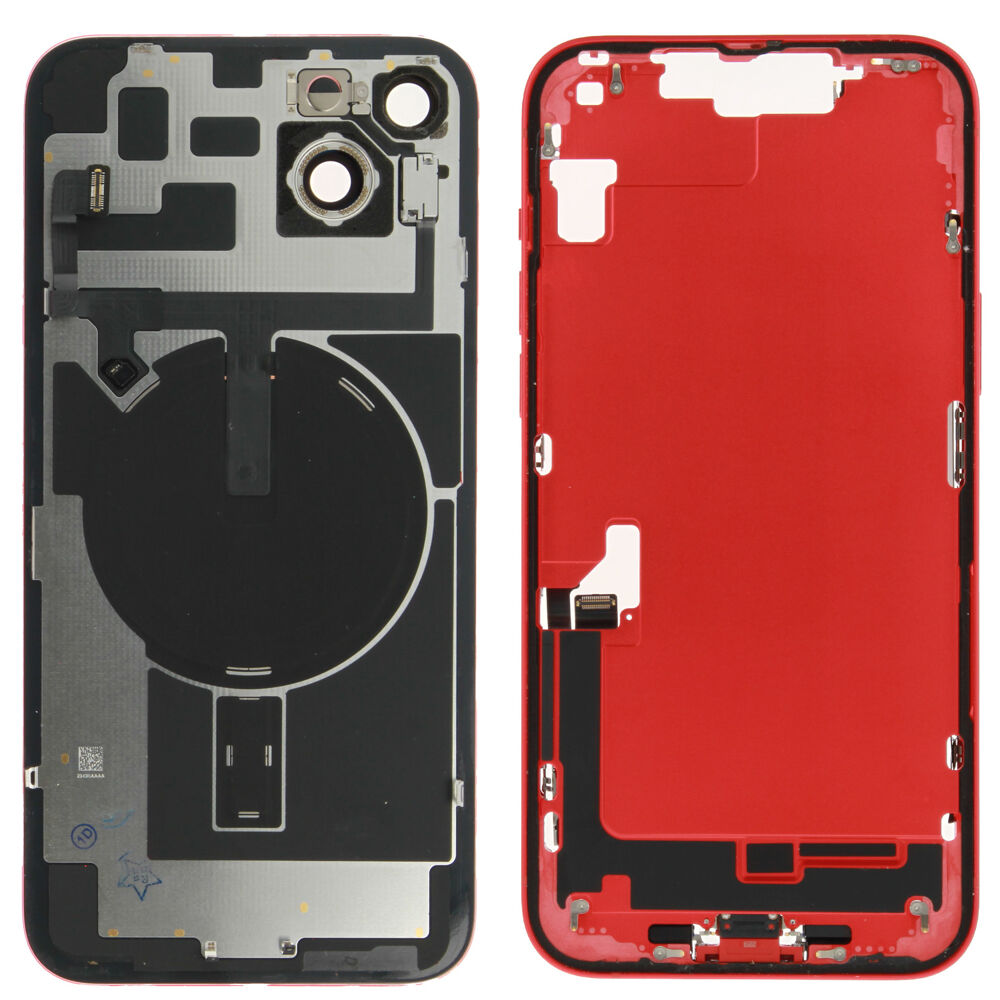 Rear Cover (Pulled C) incl. small parts - Red, For iPhone 14 Plus