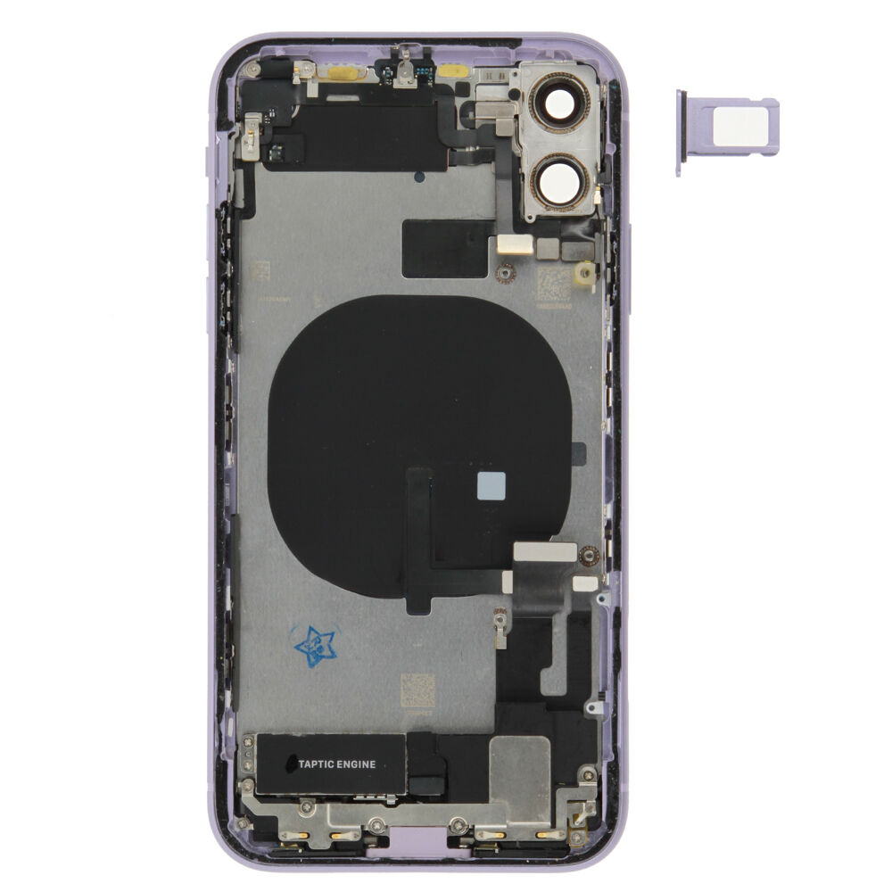 Rear Cover (Pulled B) incl. small parts - Purple, For iPhone 11