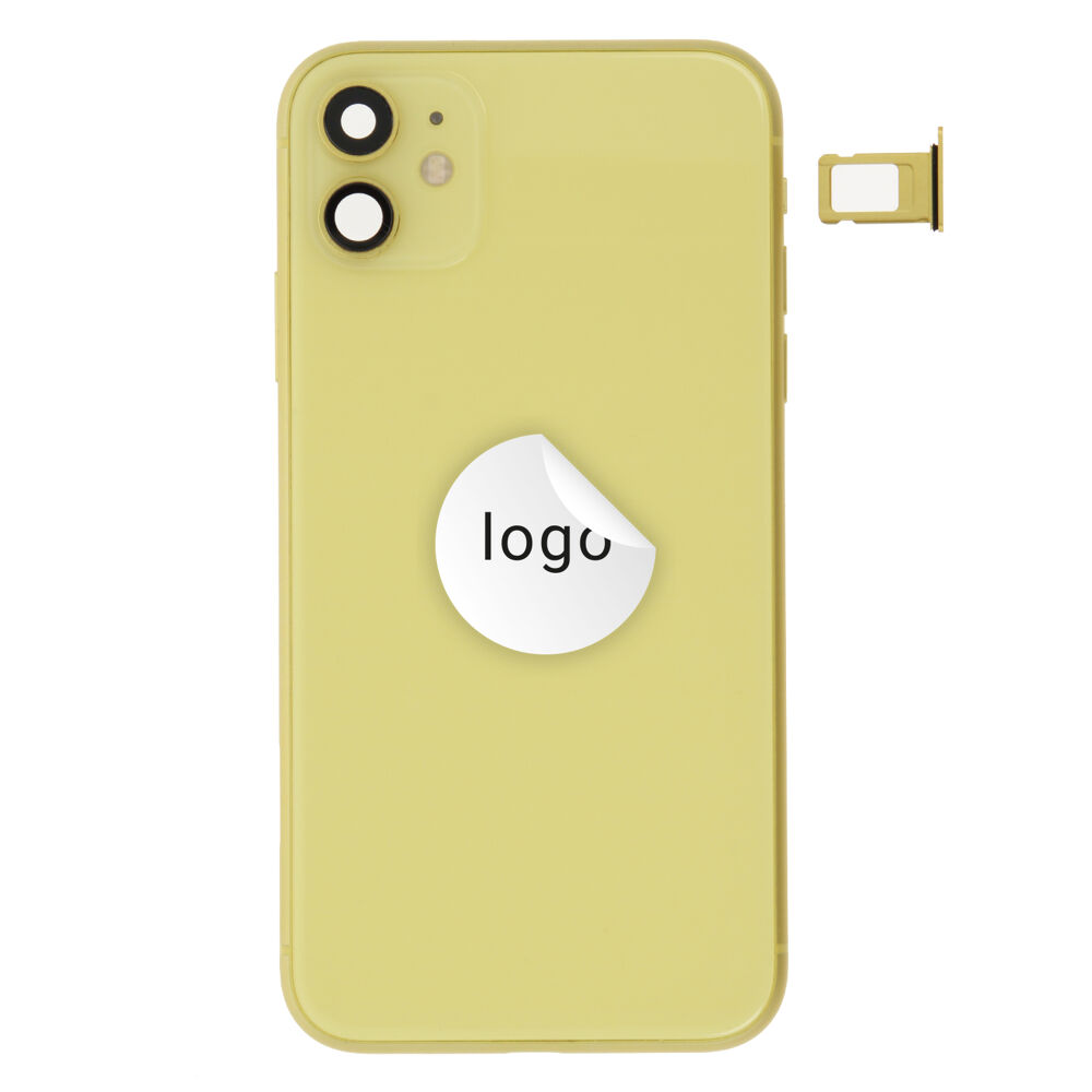 Rear Cover (Pulled C) incl. small parts - Yellow, For iPhone 11