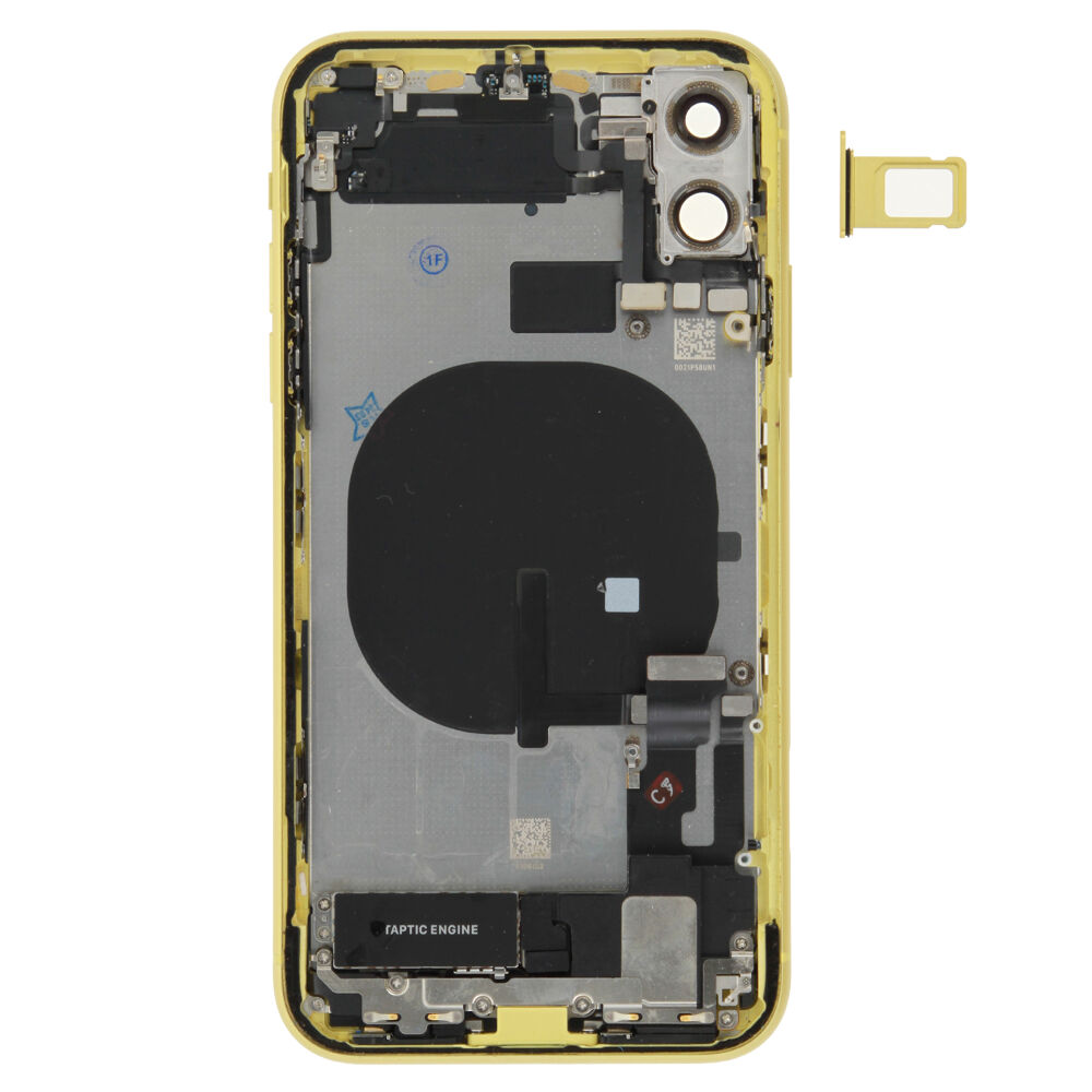 Rear Cover (Pulled C) incl. small parts - Yellow, For iPhone 11