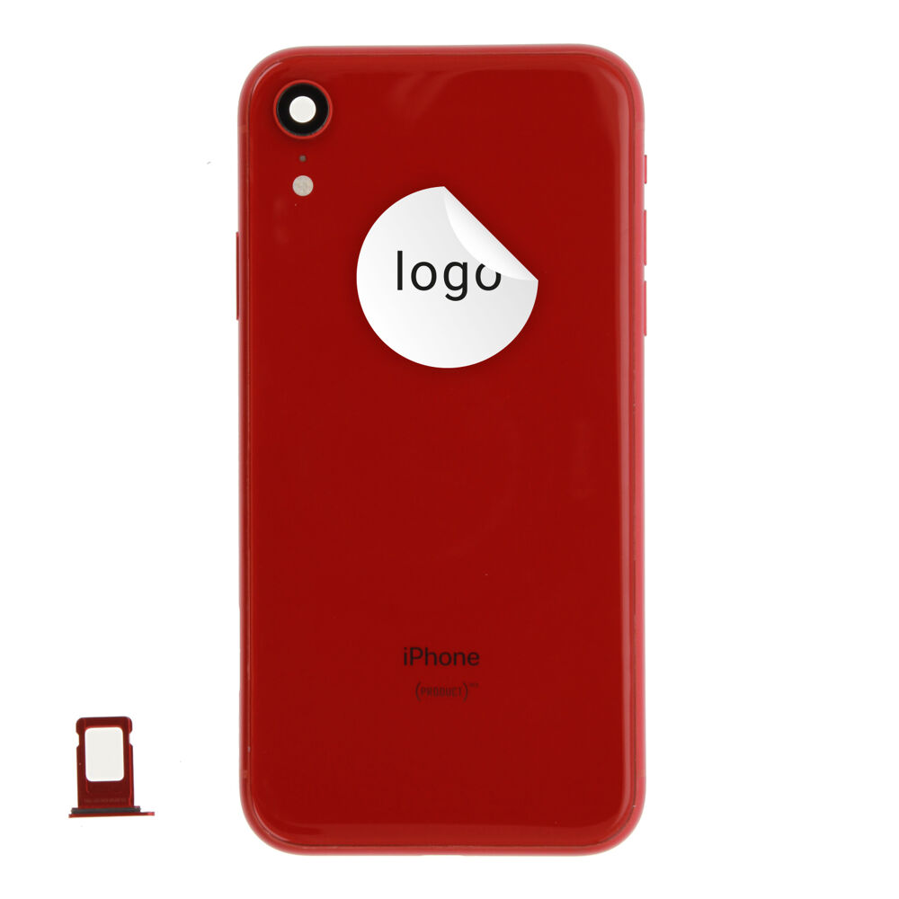 Rear Cover (Pulled B) incl. small parts - Red, For iPhone XR