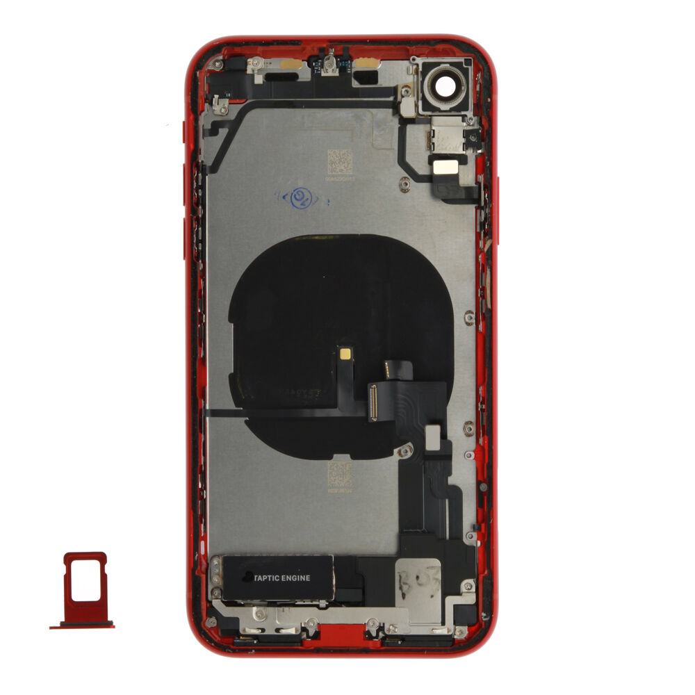 Rear Cover (Pulled C) incl. small parts - Red, For iPhone XR