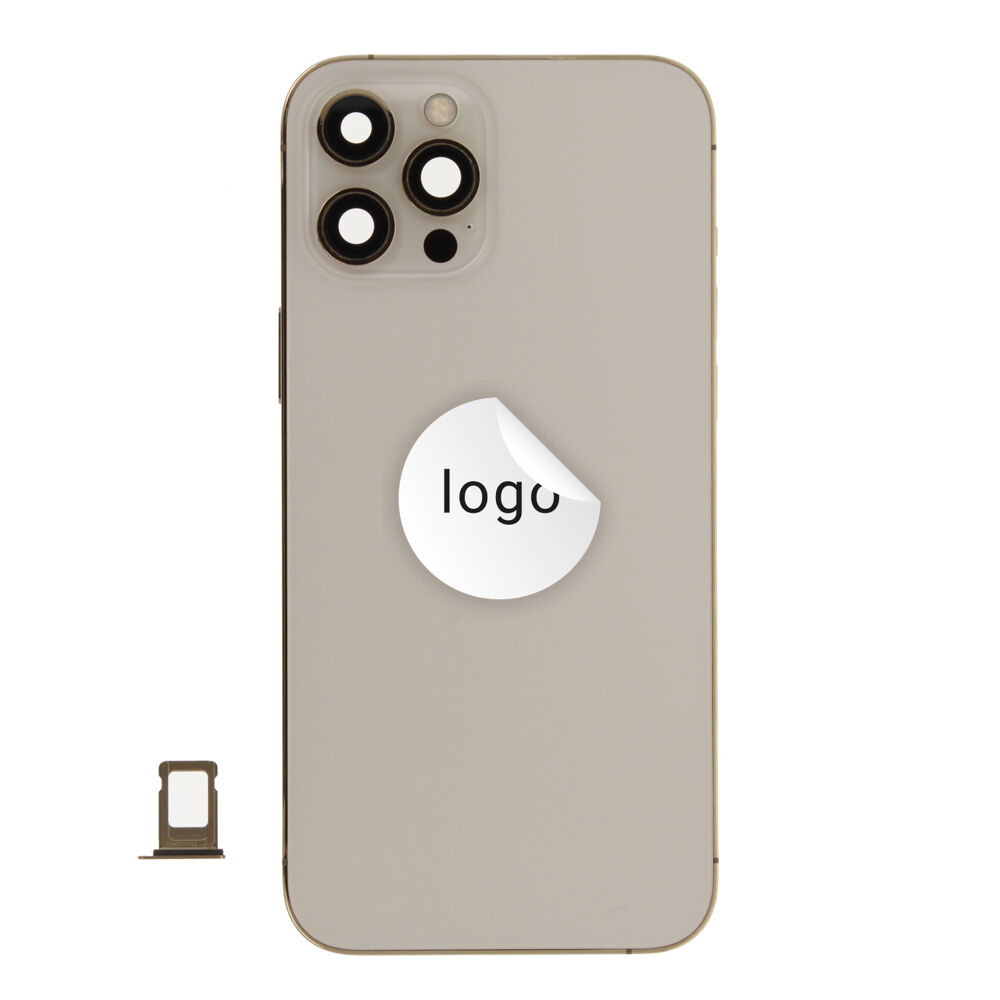 Rear Cover (Pulled A) incl. small parts - Gold, For iPhone 12 Pro Max