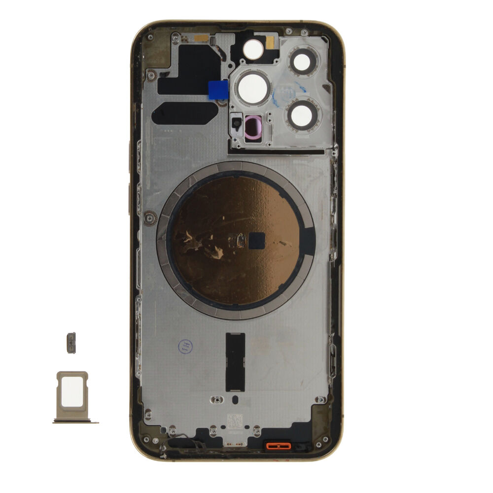 Rear Cover (Pulled A) excl. small parts - Gold, For iPhone 13 Pro