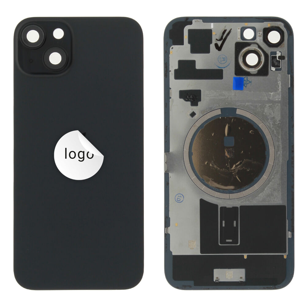 Rear Cover (Pulled A) excl. small parts - Black, For iPhone 15 Plus