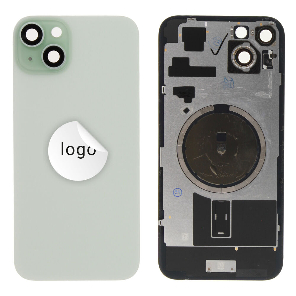 Rear Cover (Pulled A) excl. small parts - Green, For iPhone 15 Plus