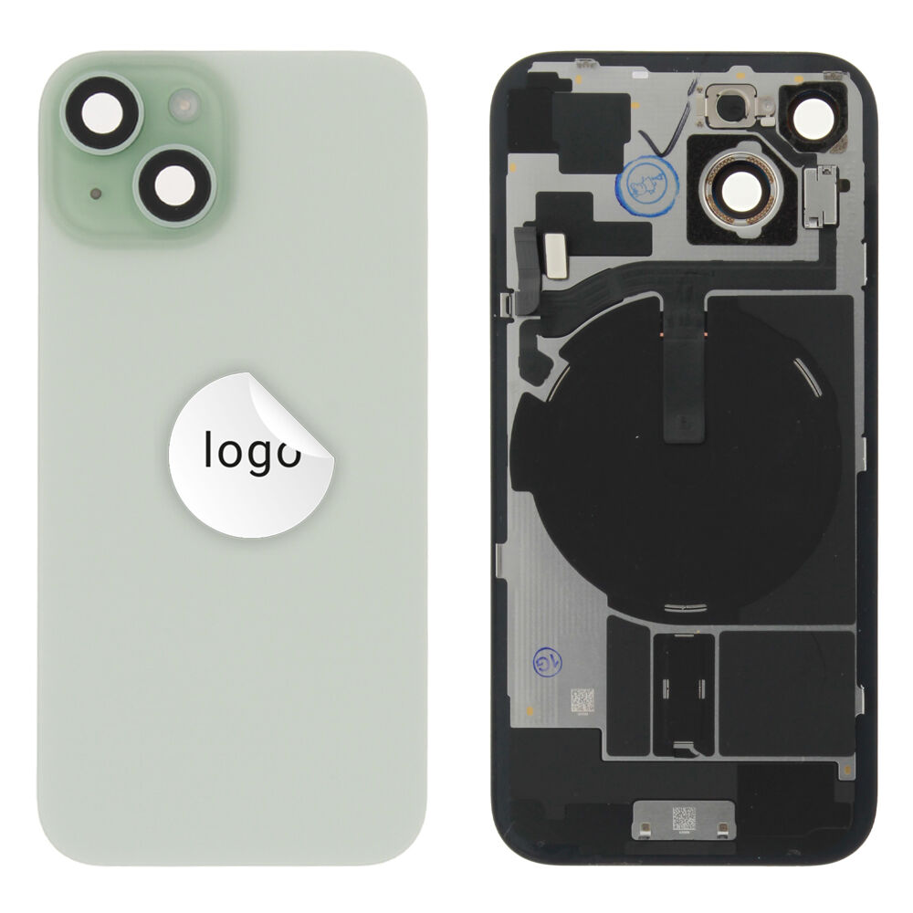 Rear Cover (Pulled C) incl. small parts - Green, For iPhone 15