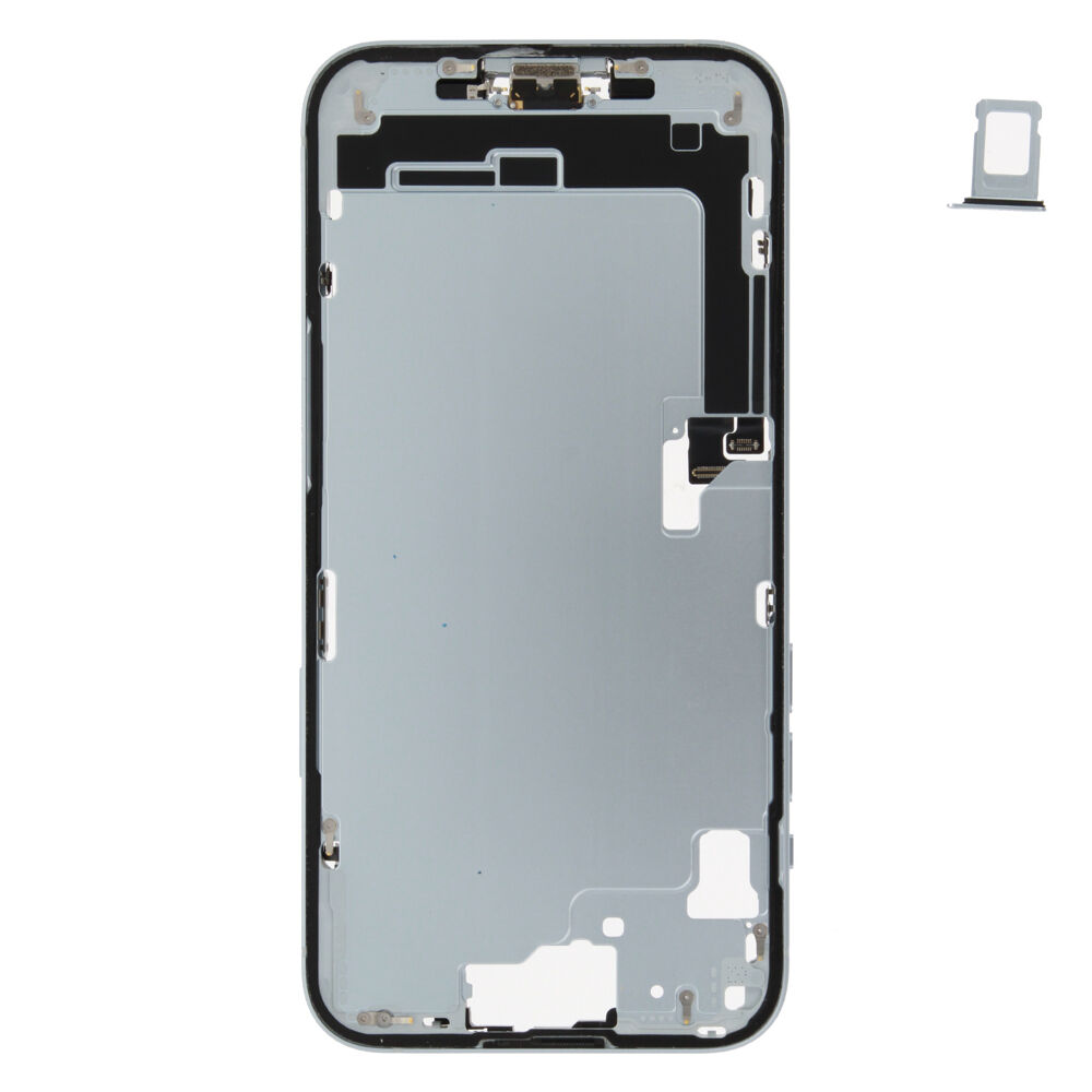 Middle Frame (Pulled B) incl. small parts - Blue, For iPhone 15 Plus