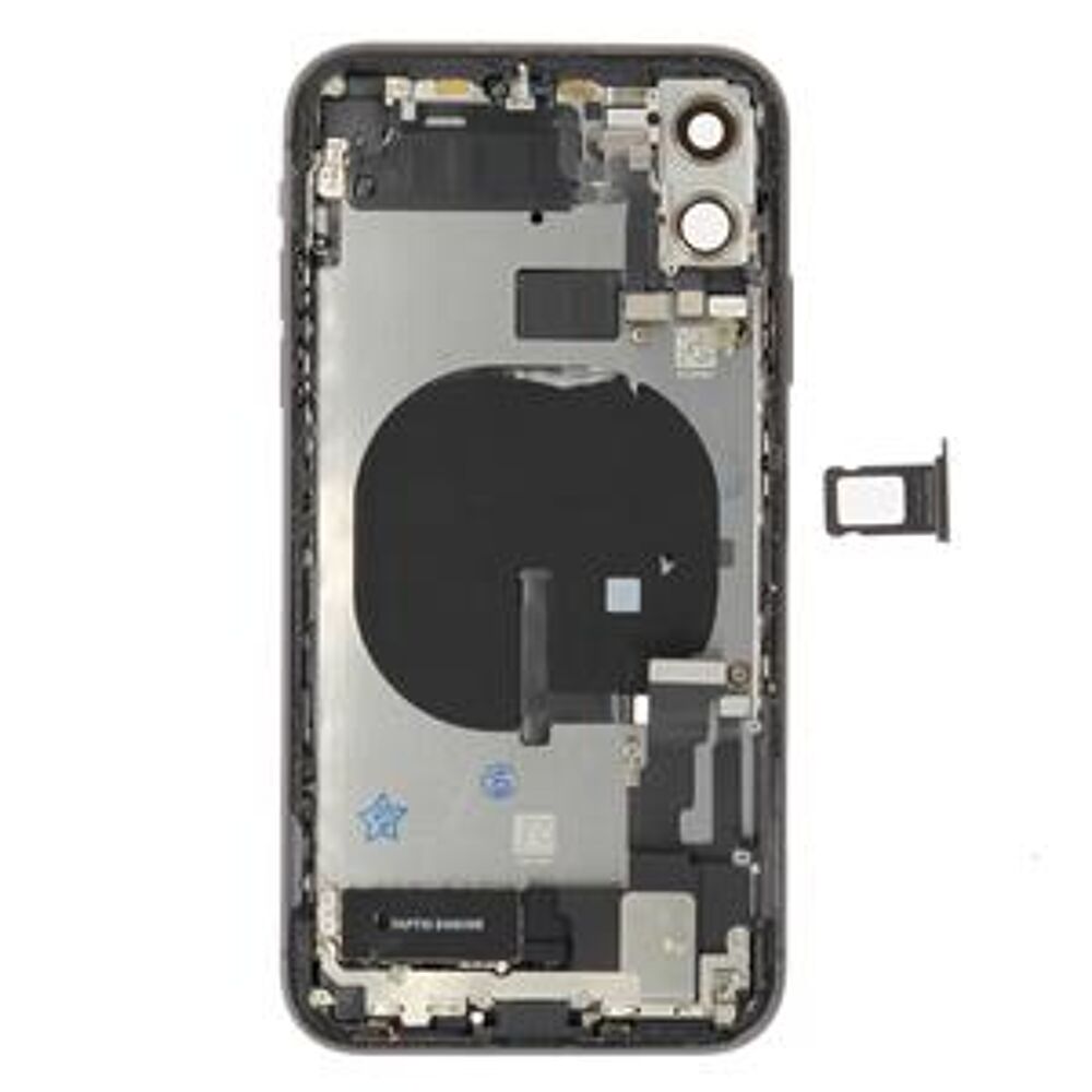 Rear Cover (Pulled B) incl. small parts - Black, For iPhone 11
